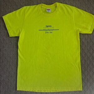 Supreme Neon Yellow T-Shirt